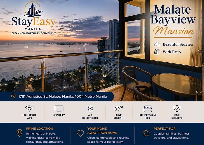 Apartment 2br Malate Bayview Mansion High Level Seaview 33b